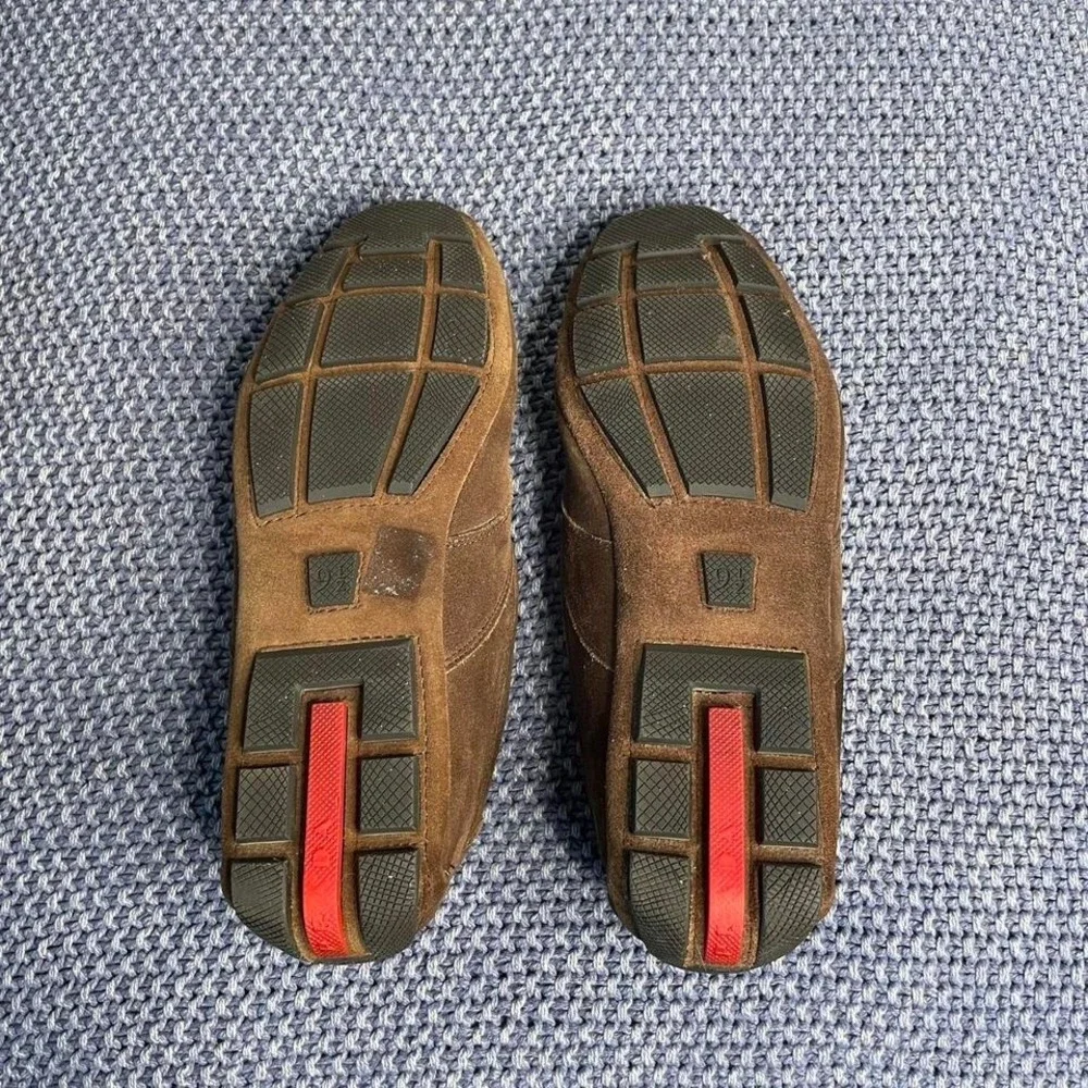Prada‎ brown suede loafers. Size 9.5